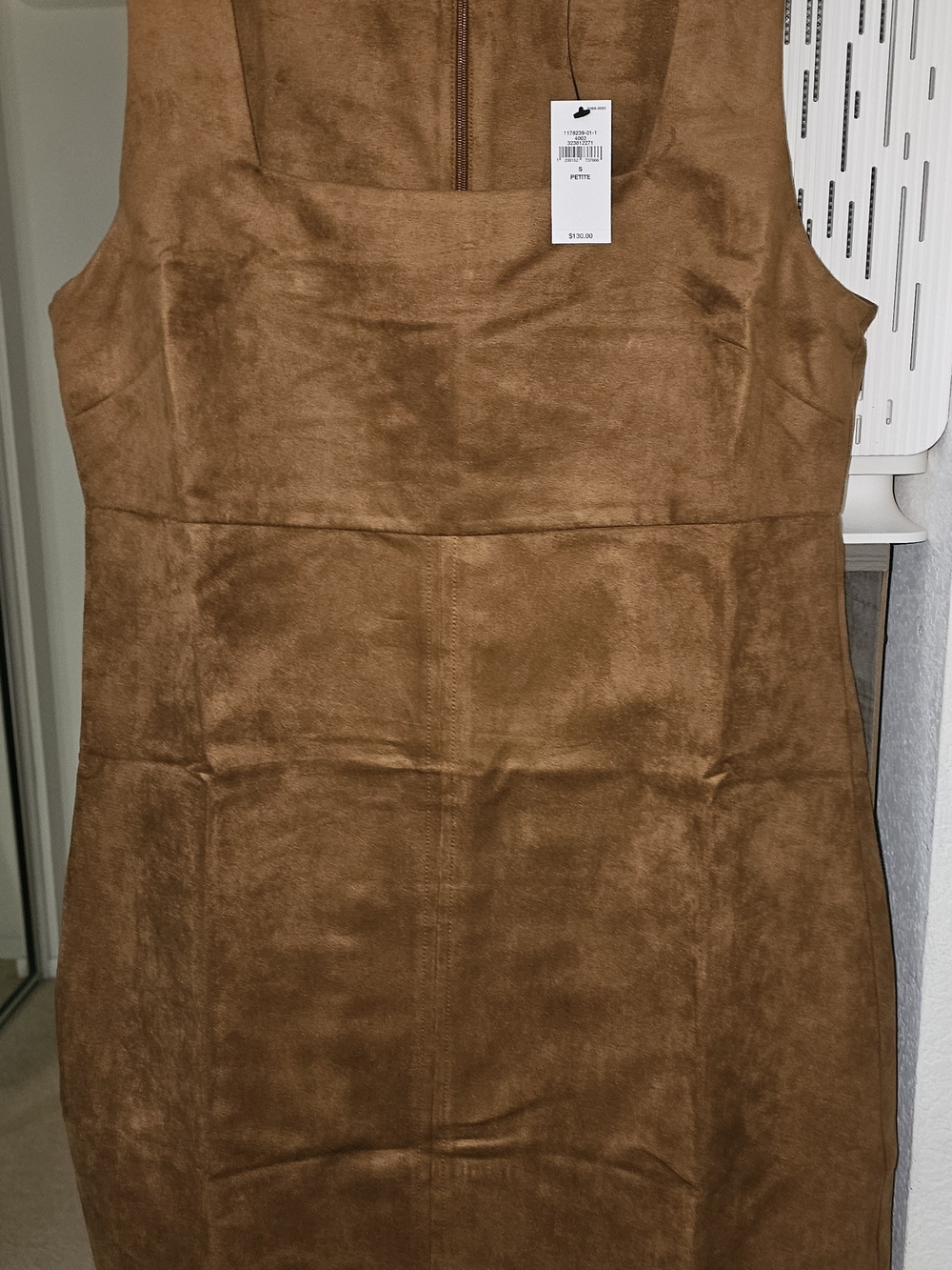 NWT Banana Repubic Sleeveless Faux Suede Dress Sz Petite S $130